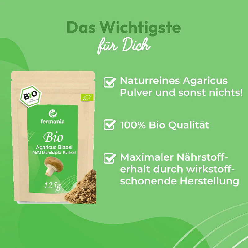 Agaricus Blazei - Mandelpilz Pulver | Bio 125g - Image 2